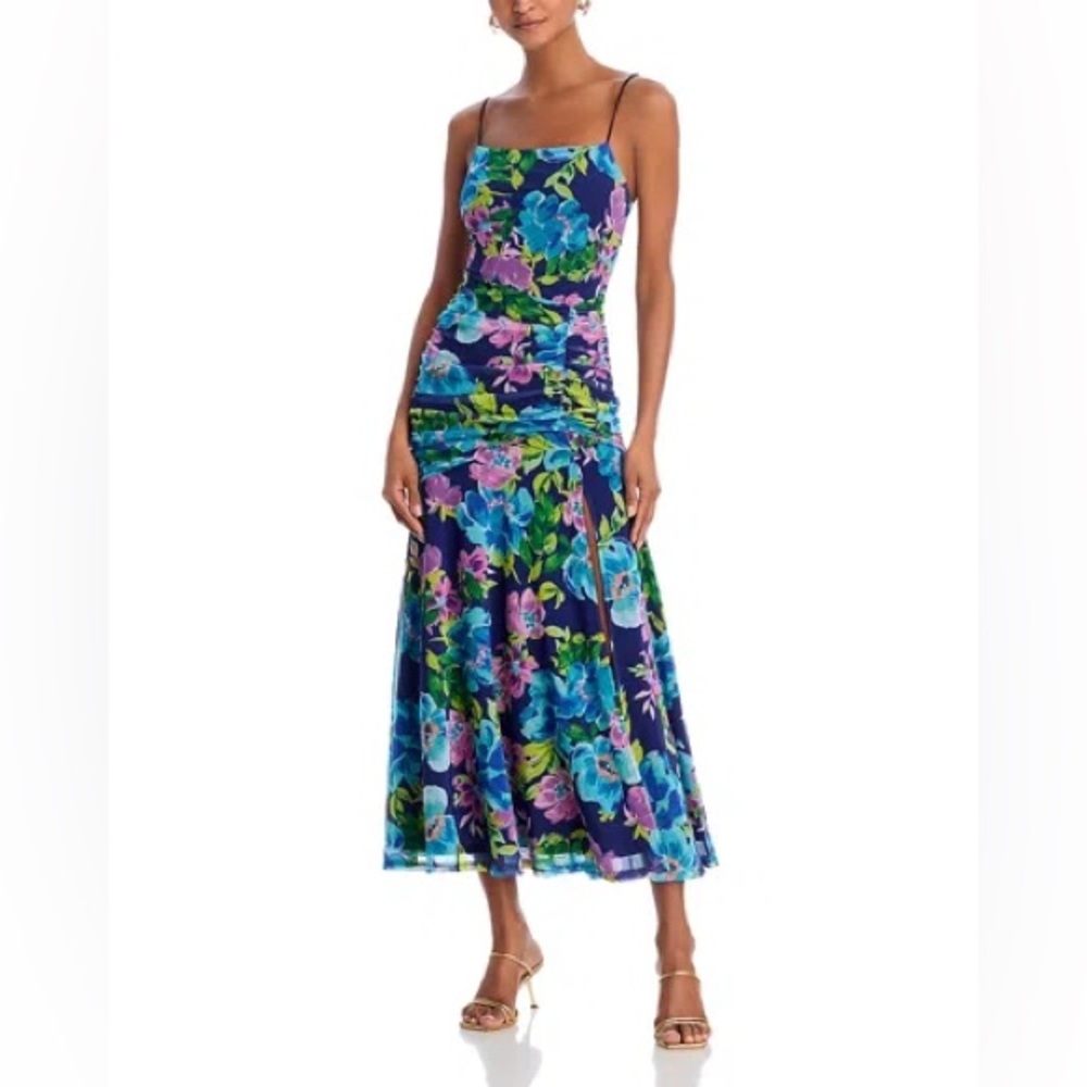 Aqua Floral Maxi Dress - Exclusive In Navy Floral
